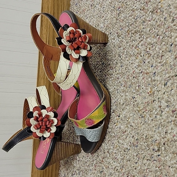 L'Artiste From Spring Step, women's Colorful Strappy Sandals Sz 41 US 9.5 - Picture 3 of 7